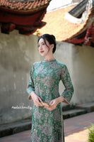 ALANA Loosing Green modern ao dai set