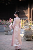 SAMANTHA Pink/Beige Spring flowers pattern