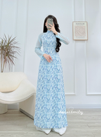 OCEAN Mini flowers Pre-made Ao dai