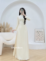HARMONY Cream ao dai with pearls