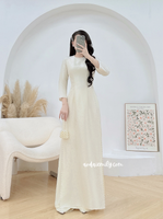 SCOTTIE Double layers Cream Gam with pearls