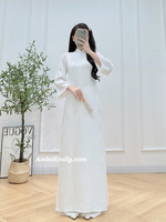 AMBER Loosing White modern ao dai