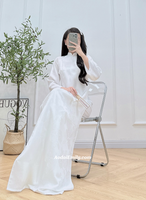 AMBER Loosing White modern ao dai