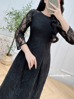 PARIS Black Lace áo dài