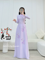 CATHERINE Purple Lily of the valley flowers with crystals