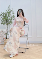 NADIA Modern taffeta with flowers pattern