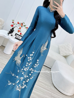 IVY Hand beading spring birds and 3D flowers with crystals