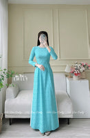 AVERIE Ao dài gấm hoa Cúc