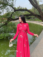 EZRA Ao dai with embroidery Flowers