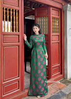 MARGOT Mulberry silk ao dai with buttons