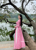 CAMERON Ao dài gấm hoa Cúc