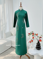 KEELEY Dark green Lily flowers with crystals