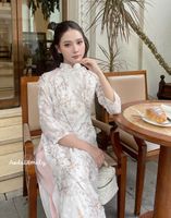 ELSIE Ao Dai with 3D Mini Cherry Blossom
