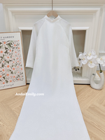 AMBER Loosing White modern ao dai