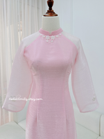 AILSA Simple hand beaded flowers modern ao dai