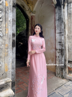 MELANY embroidery with hand beading crystals ao dai