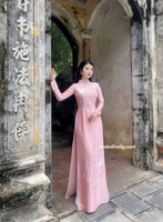 MELANY embroidery with hand beading crystals ao dai