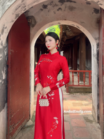 COLETTE Red Lily flowers with crystals