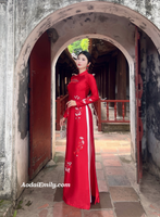 COLETTE Red Lily flowers with crystals