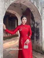 COLETTE Red Lily flowers with crystals