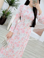 STELLA Rose pattern Pre-made Ao dai