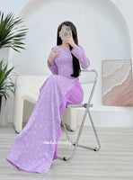 MACKENZIE Purple Ao Dai set