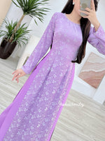 MACKENZIE Purple Ao Dai set