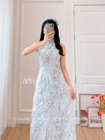 MARTHA Sleeveless Cherry blossom Pre made ao dai