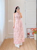 JANE Sleeveless Cherry blossom Pre made ao dai