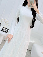 ICELYNN Double layers White Gam with pearls