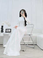 ICELYNN Double layers White Gam with pearls