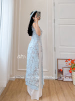 MARTHA Sleeveless Cherry blossom Pre made ao dai