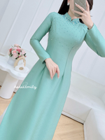 NAOMI Ao dai with crystals collar