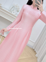 LANA Pink tradition style hand beading crystals collar