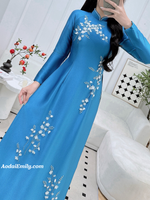 ALICIA Hand beading 3D flowers with crystals