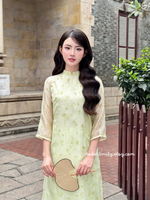 AVERY Double layers modern ao dai with Spring patterns
