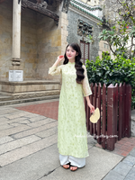 AVERY Double layers modern ao dai with Spring patterns