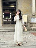 ABIGAIL Modern ao dai with embroidery flowers patterns
