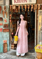 JULIA Sleeveless Pink Ao Dai