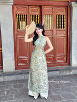 PAIGE Sleeveless Spring patterns Pre made ao dai