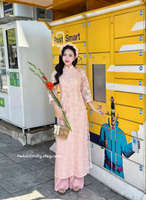 MADISON Lace Pink Pre made ao dai| Modern ao dai