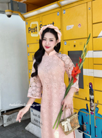 MADISON Lace Pink Pre made ao dai| Modern ao dai