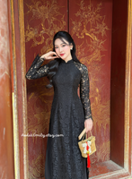 PENELOPE Black Lace áo dài