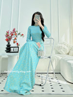 ORLA Pre made traditional ao dai with crystals collar