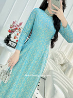 ORLA Pre made traditional ao dai with crystals collar