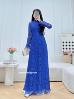 IVANNA Blue Lace áo dài