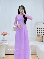 YARA Purple Traditional Lace áo dài