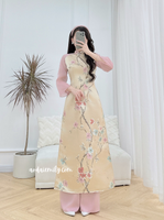 KAILANY Taffeta Modern ao dai with spring patterns