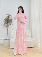 MARIA Loosing Pink modern ao dai with buttons
