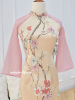 KAILANY Taffeta Modern ao dai with spring patterns